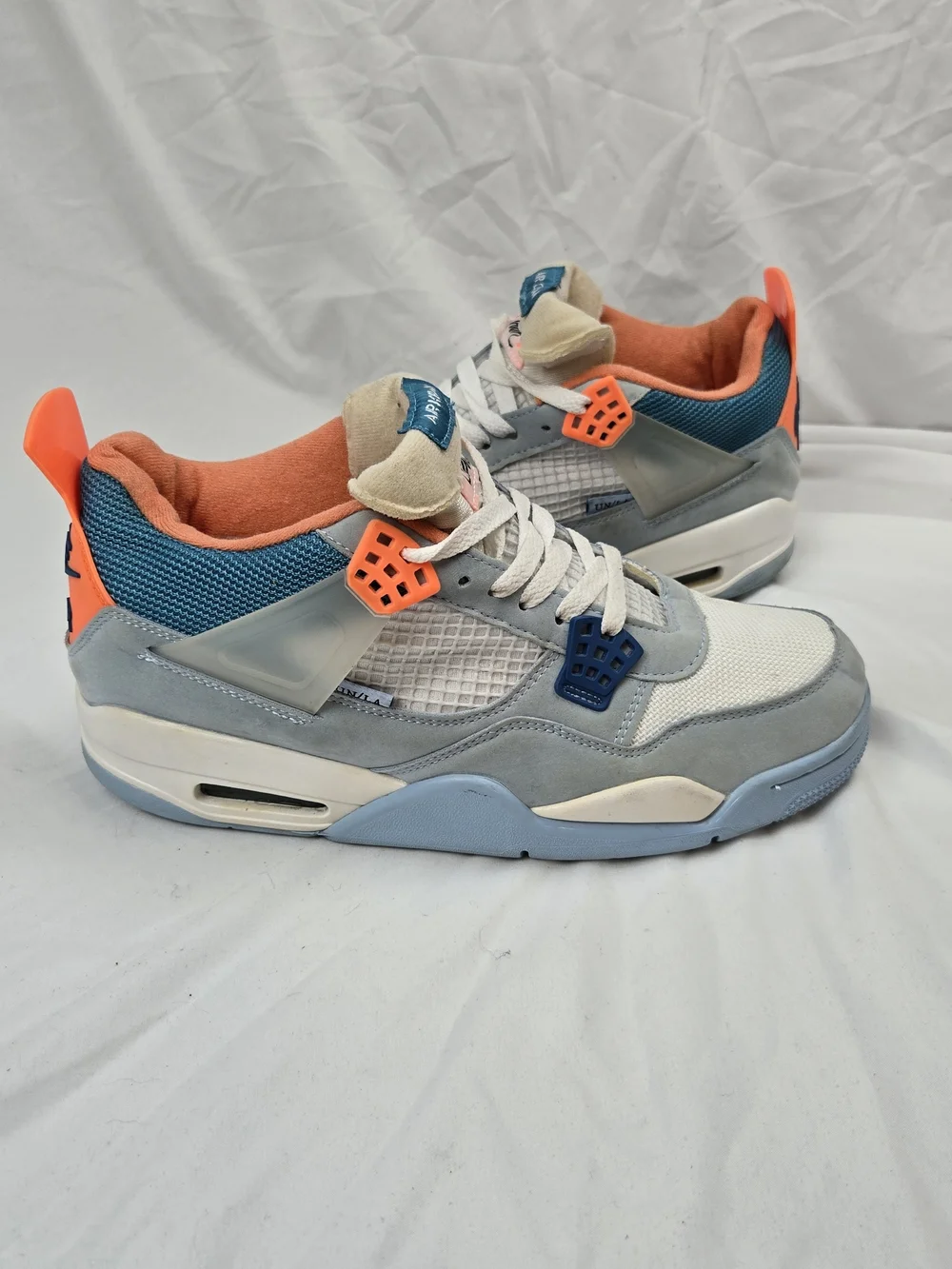 Union LA x Air Jordan 4 Mens Shoes Retro Blue Gray Orange DC9533-802 Size 10
